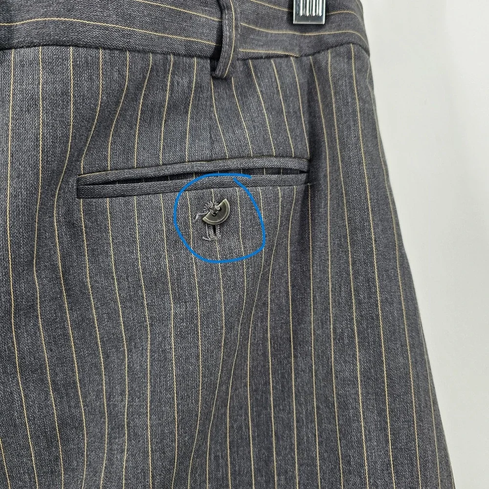 Theory Wool Skirt Suit Women 8 Grey Pinstripe Single Button Blazer Pleated Mini
